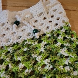 Hand crocheted over the shoulder bag